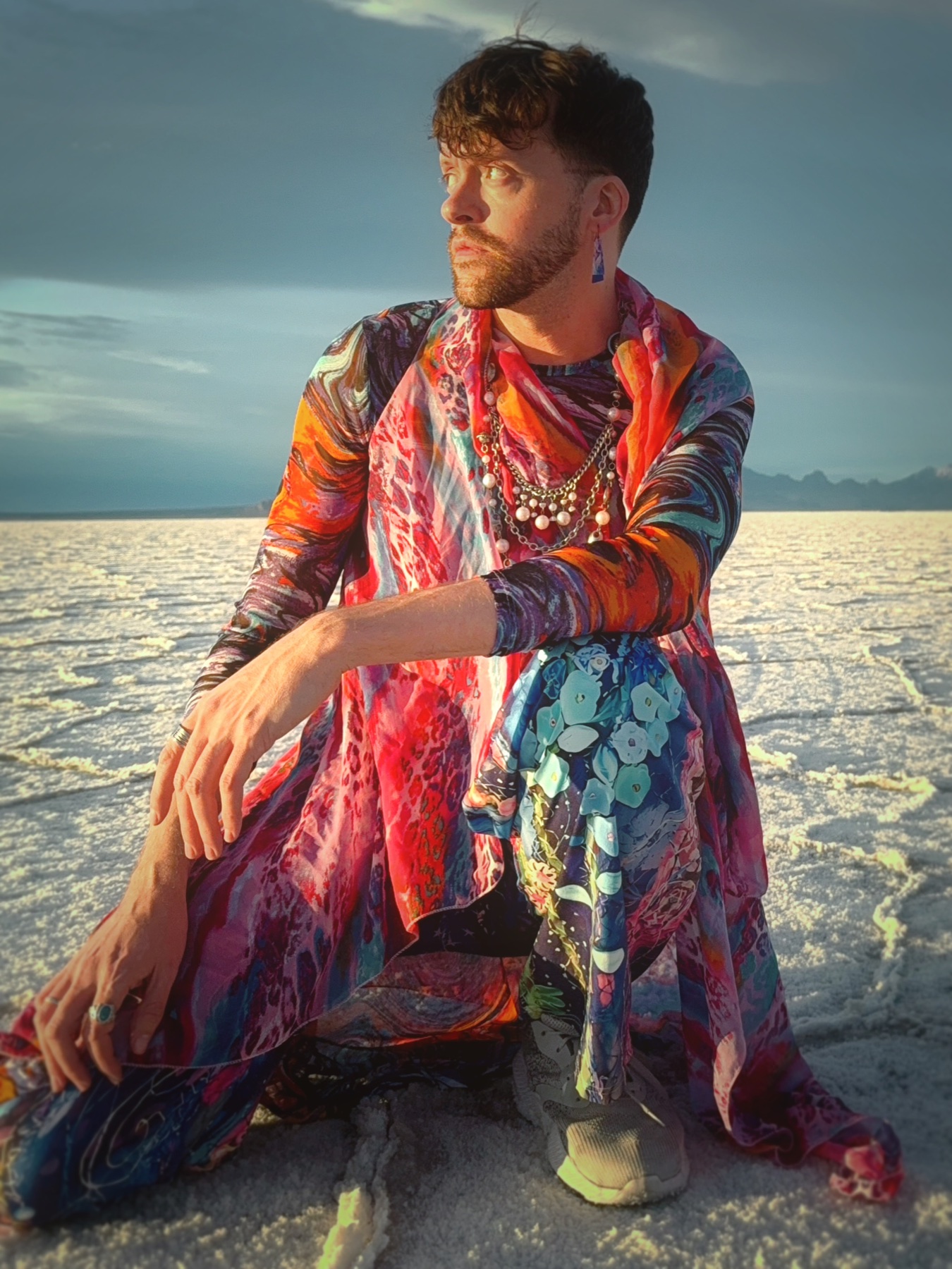 Edward Palmquist at the Bonneville Salt Flats
